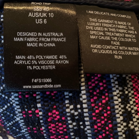 Not For Sale NWT Sass & Bide hot pink blouse, size 40. - Picture 9 of 9